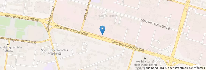 Mapa de ubicacion de 中信银行兰州分行 en Chine, Gansu, 兰州市 (Lanzhou), 城关区, 东岗西路街道.