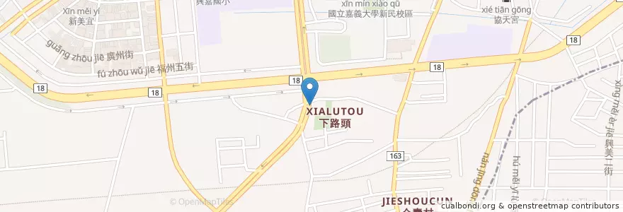 Mapa de ubicacion de 義秷饌義式複合工坊 en Taiwan, Taiwan Province, Chiayi, Chiayi County, West District.