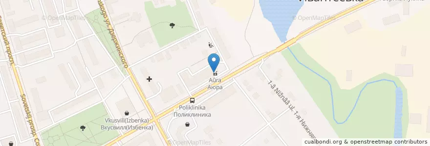 Mapa de ubicacion de Аюра en Rusia, Центральный Федеральный Округ, Московская Область, Городской Округ Ивантеевка.