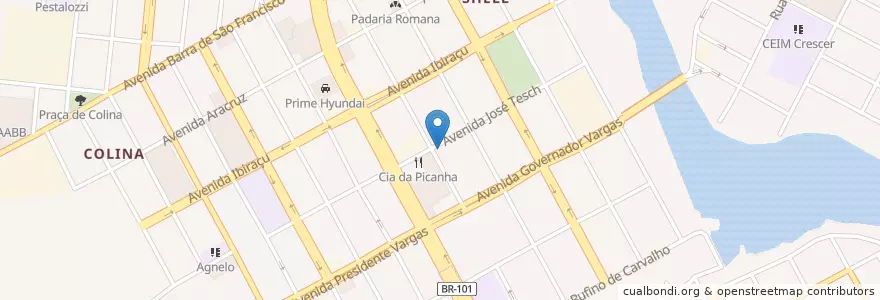 Mapa de ubicacion de Restaurante Popular en برزیل, منطقه جنوب شرقی برزیل, اسپیریتو سانتو, Microrregião Linhares, Região Geográfica Intermediária De São Mateus, Linhares.