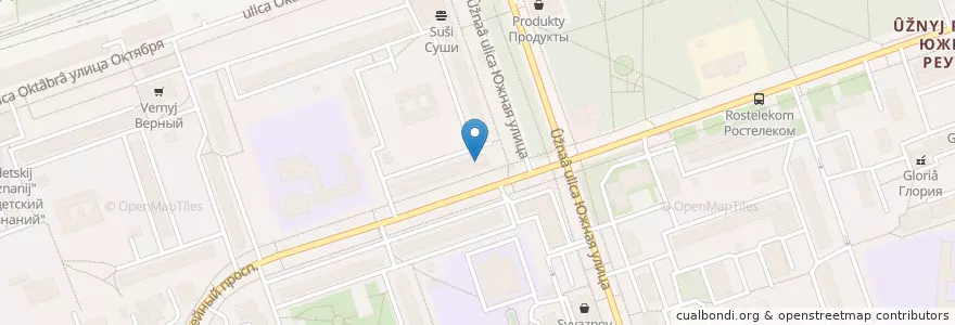 Mapa de ubicacion de Детская поликлиника №2 en Rusia, Distrito Federal Central, Óblast De Moscú, Городской Округ Реутов.