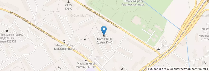 Mapa de ubicacion de Домик Клуб en Rusia, Distrito Federal Central, Москва, Северный Административный Округ.