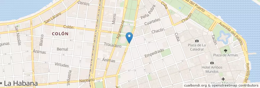 Mapa de ubicacion de ChaChaCha Restaurant en Cuba, Havana, La Habana Vieja.