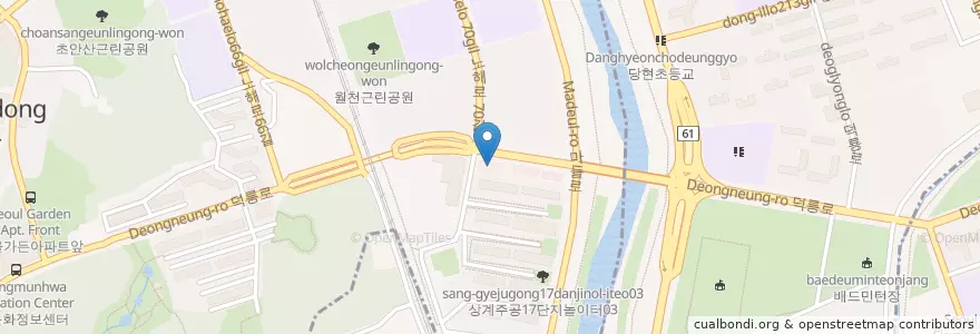 Mapa de ubicacion de 상계주공17단지상가 en 대한민국, 서울, 도봉구, 창4동.
