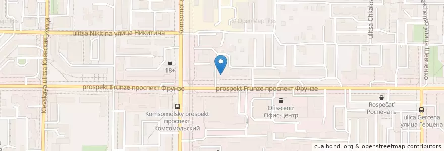 Mapa de ubicacion de поликлиника en ロシア, シベリア連邦管区, トムスク州, トムスク地区, トムスク管区.