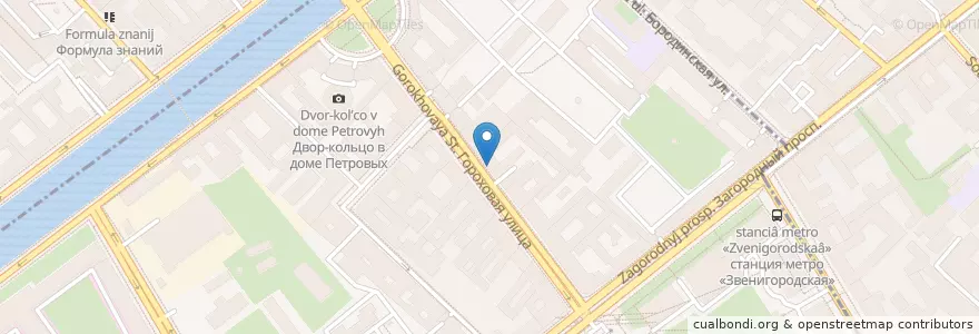 Mapa de ubicacion de Невис en Russie, District Fédéral Du Nord-Ouest, Oblast De Léningrad, Saint-Pétersbourg, Адмиралтейский Район, Округ Семёновский.