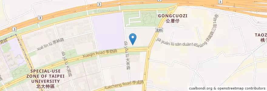 Mapa de ubicacion de 綠蘋果藥局 en Taiwan, New Taipei, Shulin District.