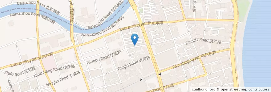 Mapa de ubicacion de 小楊生煎 en چین, شانگهای, منطقه هوانگ‌پو، شانگهای.