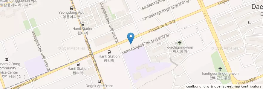 Mapa de ubicacion de 서울연합교회 en Korea Selatan, 서울, 강남구, 대치동, 대치1동.