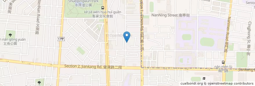 Mapa de ubicacion de NEST餐廳酒吧 en Taiwan, Tainan, 南區.