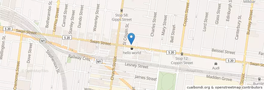Mapa de ubicacion de pg.2 en Австралия, Виктория, City Of Yarra.