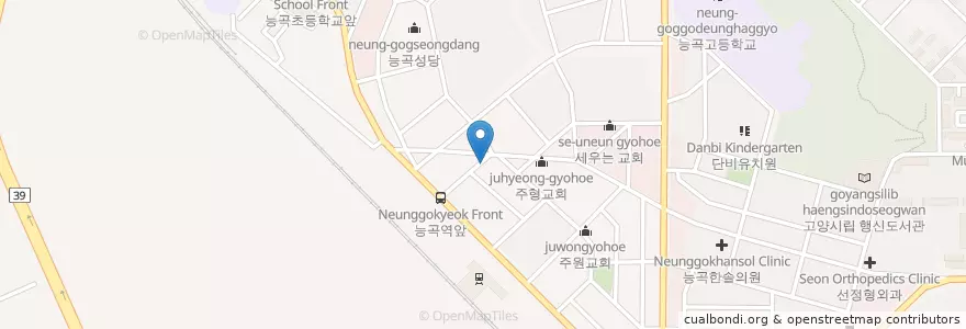 Mapa de ubicacion de 주님의숲교회 en 大韓民国, 京畿道, 高陽市, 徳陽区.