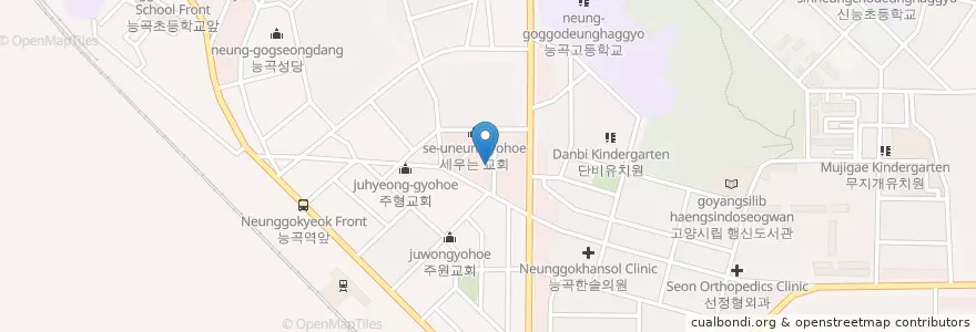 Mapa de ubicacion de 예성교회 en 대한민국, 경기도, 고양시, 덕양구.