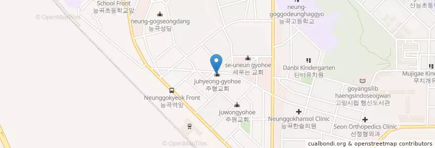 Mapa de ubicacion de 주형교회 en South Korea, Gyeonggi-Do, Goyang-Si, 덕양구.