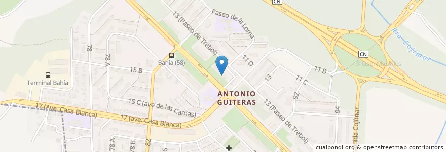 Mapa de ubicacion de ATM en Cuba, La Havane, Habana Del Este.