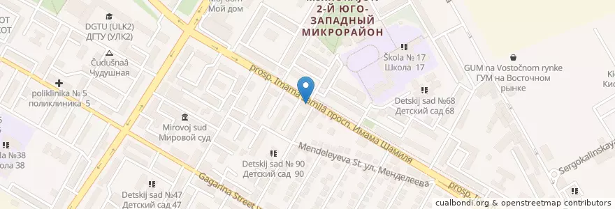 Mapa de ubicacion de МФС en ロシア, 北カフカース連邦管区, Дагестан, Городской Округ Махачкала.