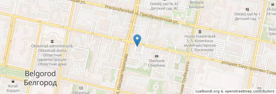 Mapa de ubicacion de Донец en Rusland, Centraal Federaal District, Oblast Belgorod, Белгородский Район, Городской Округ Белгород.