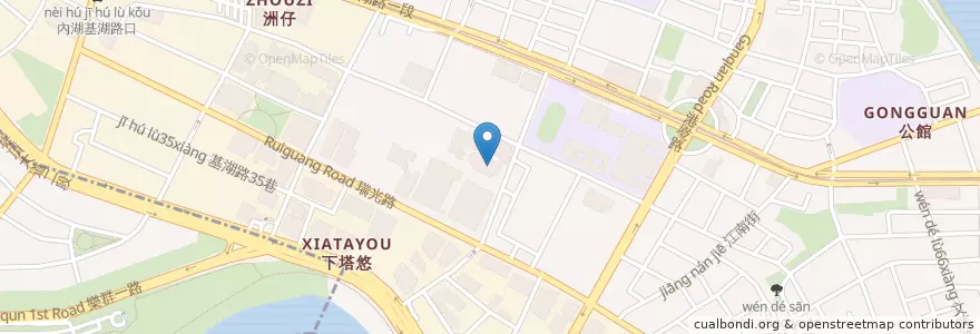 Mapa de ubicacion de 自由廣場停車場 en Taiwan, 新北市, Taipé, 內湖區.