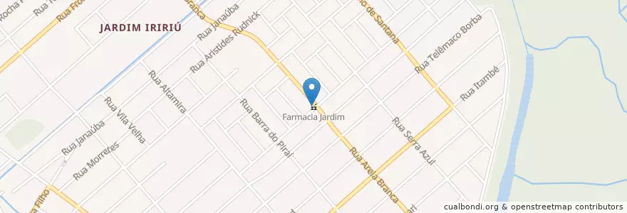 Mapa de ubicacion de Farmacia Jardim en ブラジル, 南部地域, サンタ カタリーナ, Região Geográfica Intermediária De Joinville, Microrregião De Joinville, ジョインヴィレ.