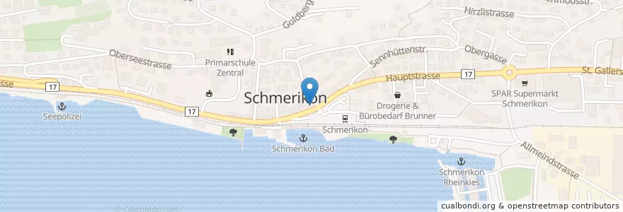 Mapa de ubicacion de Pizzeria Restaurant Krone en Schweiz/Suisse/Svizzera/Svizra, Sankt Gallen, Wahlkreis See-Gaster, Schmerikon.