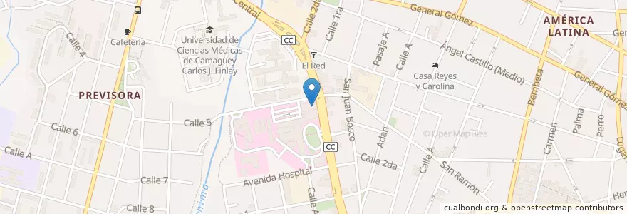 Mapa de ubicacion de Centro Oftalmológico en キューバ, Camagüey, Camagüey, Ciudad De Camagüey.