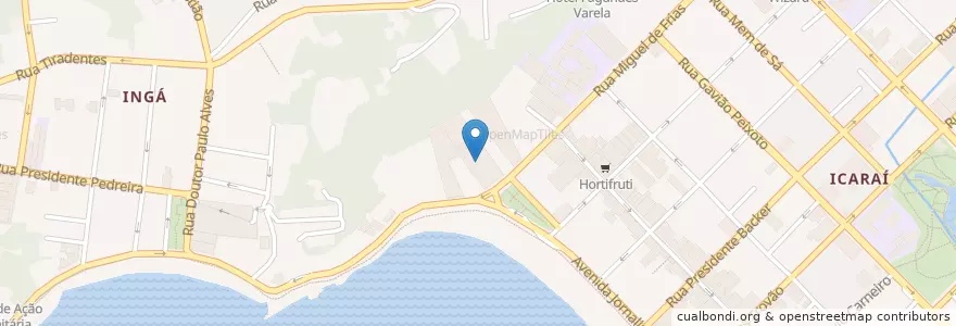 Mapa de ubicacion de Centro de Artes da UFF en Бразилия, Юго-Восточный Регион, Рио-Де-Жанейро, Região Geográfica Intermediária Do Rio De Janeiro, Região Metropolitana Do Rio De Janeiro, Região Geográfica Imediata Do Rio De Janeiro, Niterói.