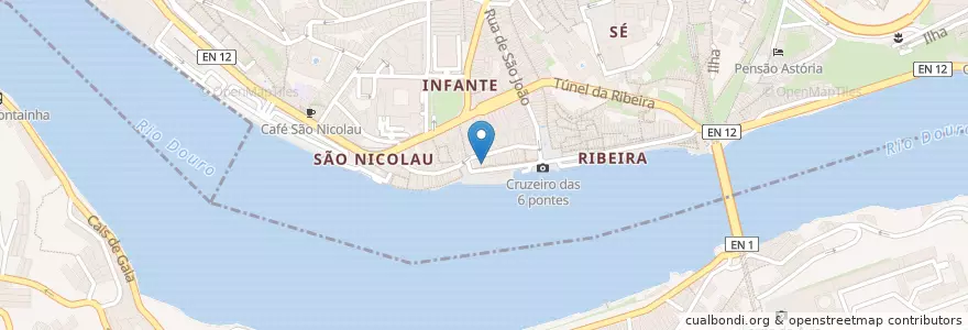 Mapa de ubicacion de Wine Quay Bar en Portugal, Norte, Porto, Área Metropolitana Do Porto, Porto, Vila Nova De Gaia, Santa Marinha E São Pedro Da Afurada.