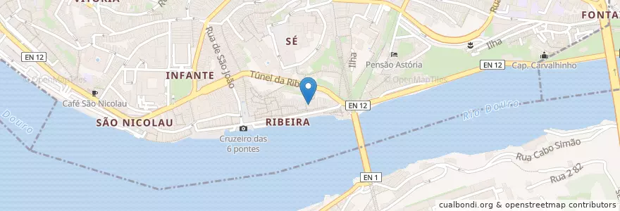 Mapa de ubicacion de Bacchus Vinci en البرتغال, المنطقة الشمالية (البرتغال), بورتو, Área Metropolitana Do Porto, بورتو, Vila Nova De Gaia, Santa Marinha E São Pedro Da Afurada.