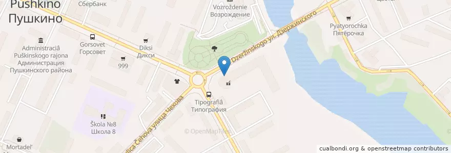 Mapa de ubicacion de Сбербанк en 俄罗斯/俄羅斯, Центральный Федеральный Округ, 莫斯科州, Пушкинский Городской Округ.