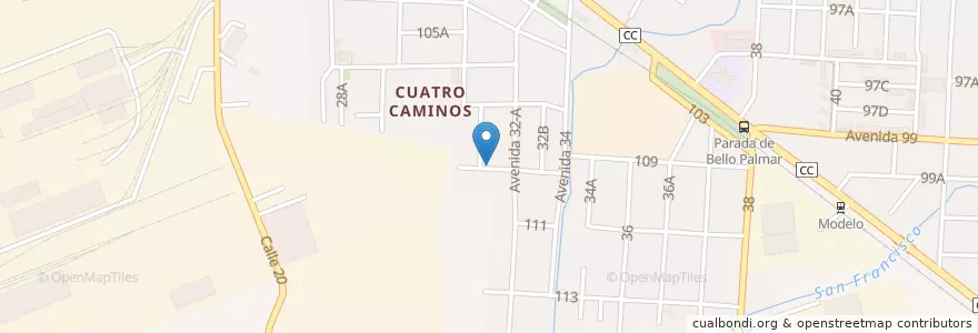 Mapa de ubicacion de Alexy en کوبا, La Habana, Cotorro.
