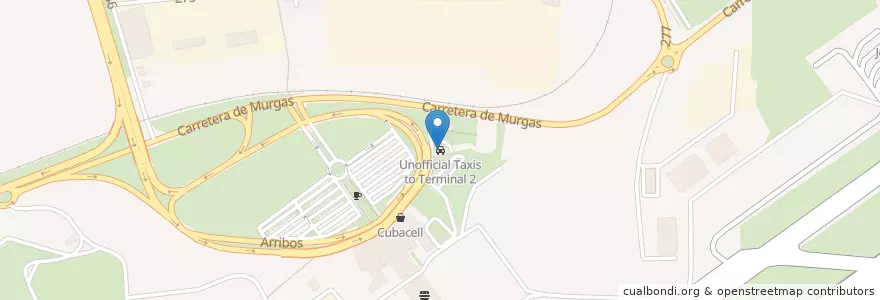 Mapa de ubicacion de Unofficial Taxis to Terminal 2 en كوبا, La Habana, Boyeros.