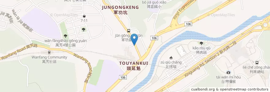 Mapa de ubicacion de 媽咪廚房 en Taiwan, 新北市, Taipei, 文山區.