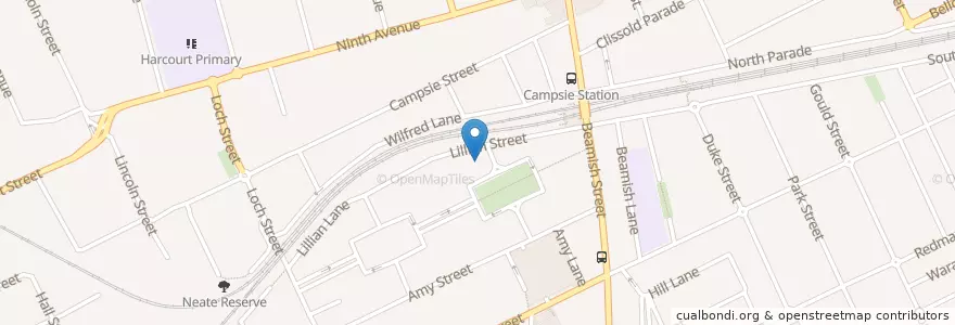Mapa de ubicacion de Campsie RSL en Австралия, Новый Южный Уэльс, Canterbury-Bankstown Council, Sydney.