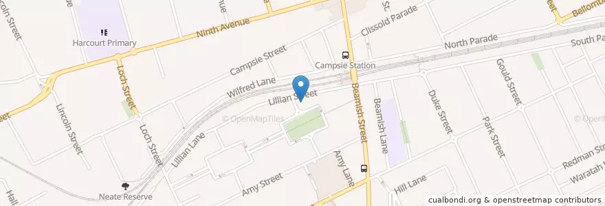 Mapa de ubicacion de Salvation Army Campsie en オーストラリア, ニューサウスウェールズ, Canterbury-Bankstown Council, Sydney.