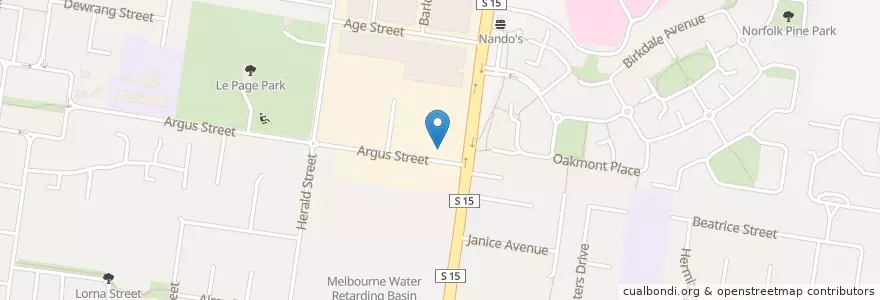 Mapa de ubicacion de Bayside Church en Австралия, Виктория, City Of Kingston.