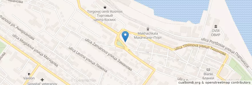 Mapa de ubicacion de Ницца en 俄罗斯/俄羅斯, 北高加索联邦管区, 达吉斯坦共和国, Городской Округ Махачкала.