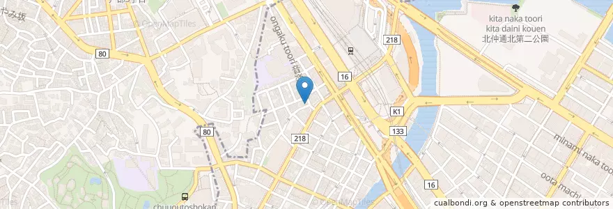 Mapa de ubicacion de 桜木町 串バル262 en ژاپن, 神奈川県, 横浜市, 西区.