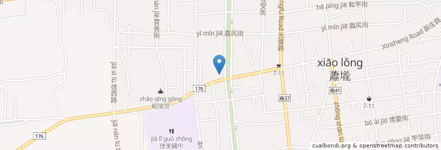 Mapa de ubicacion de 极鲜火锅 en Taiwan, 臺南市, 佳里區.