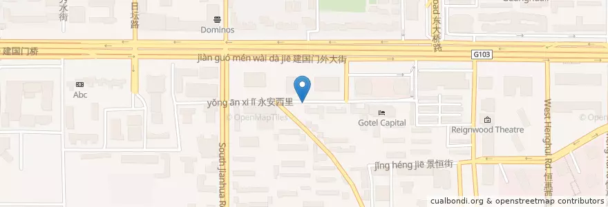 Mapa de ubicacion de Cheung Kee Singapore food en China, Pekín, Hebei, 朝阳区 / Chaoyang.