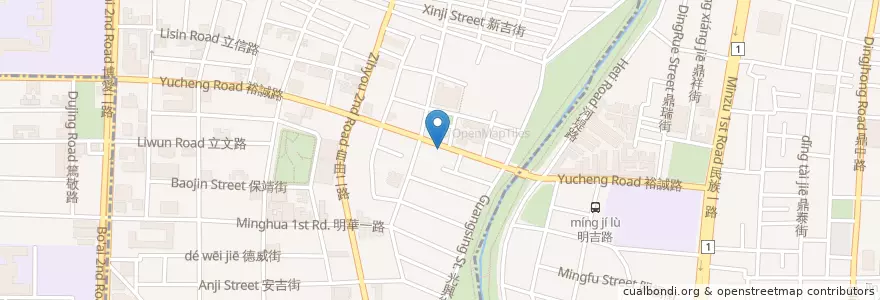 Mapa de ubicacion de 周燒肉飯 en Tayvan, Kaohsiung, 三民區, 左營區.