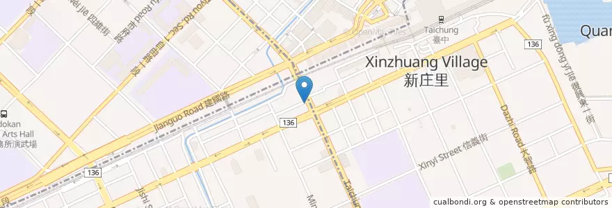 Mapa de ubicacion de 易素緣 en 臺灣, 臺中市, 東區.