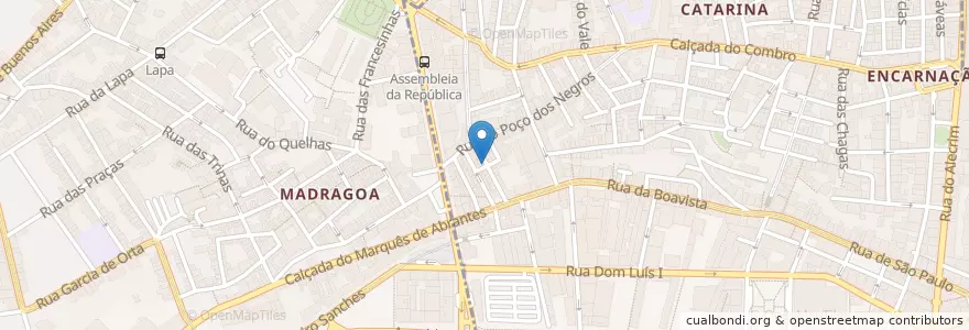 Mapa de ubicacion de Rosa Da Bica en Portogallo, Área Metropolitana De Lisboa, Lisbona, Grande Lisboa, Lisbona, Misericórdia.
