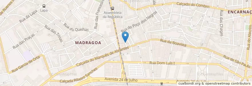 Mapa de ubicacion de L'artusi en ポルトガル, Área Metropolitana De Lisboa, Lisboa, Grande Lisboa, リスボン, Misericórdia.