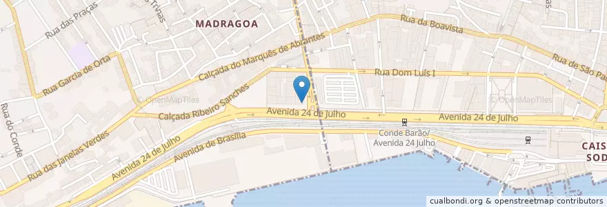 Mapa de ubicacion de Popolo en پرتغال, Área Metropolitana De Lisboa, Lisboa, Grande Lisboa, لیسبون, Estrela.