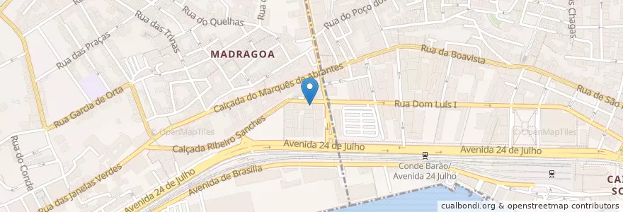 Mapa de ubicacion de La Mensa en Portekiz, Área Metropolitana De Lisboa, Lisboa, Grande Lisboa, Lizbon, Estrela.