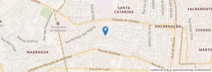 Mapa de ubicacion de Fumeiro de Santa Catarina en 葡萄牙, Área Metropolitana De Lisboa, Lisboa, Grande Lisboa, 里斯本, Misericórdia.