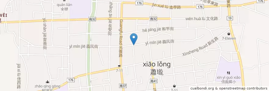 Mapa de ubicacion de 小叮噹 牛 雞排 en 台湾, 台南市, 佳里区.
