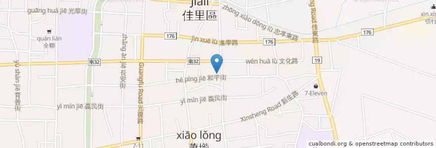 Mapa de ubicacion de 玉山 en 臺灣, 臺南市, 佳里區.