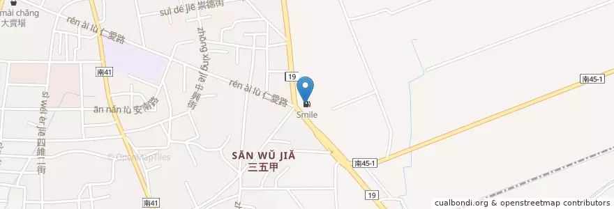 Mapa de ubicacion de Smile en Tayvan, 臺南市, 佳里區.
