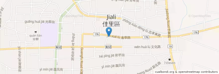 Mapa de ubicacion de 佳里食堂 en 臺灣, 臺南市, 佳里區.